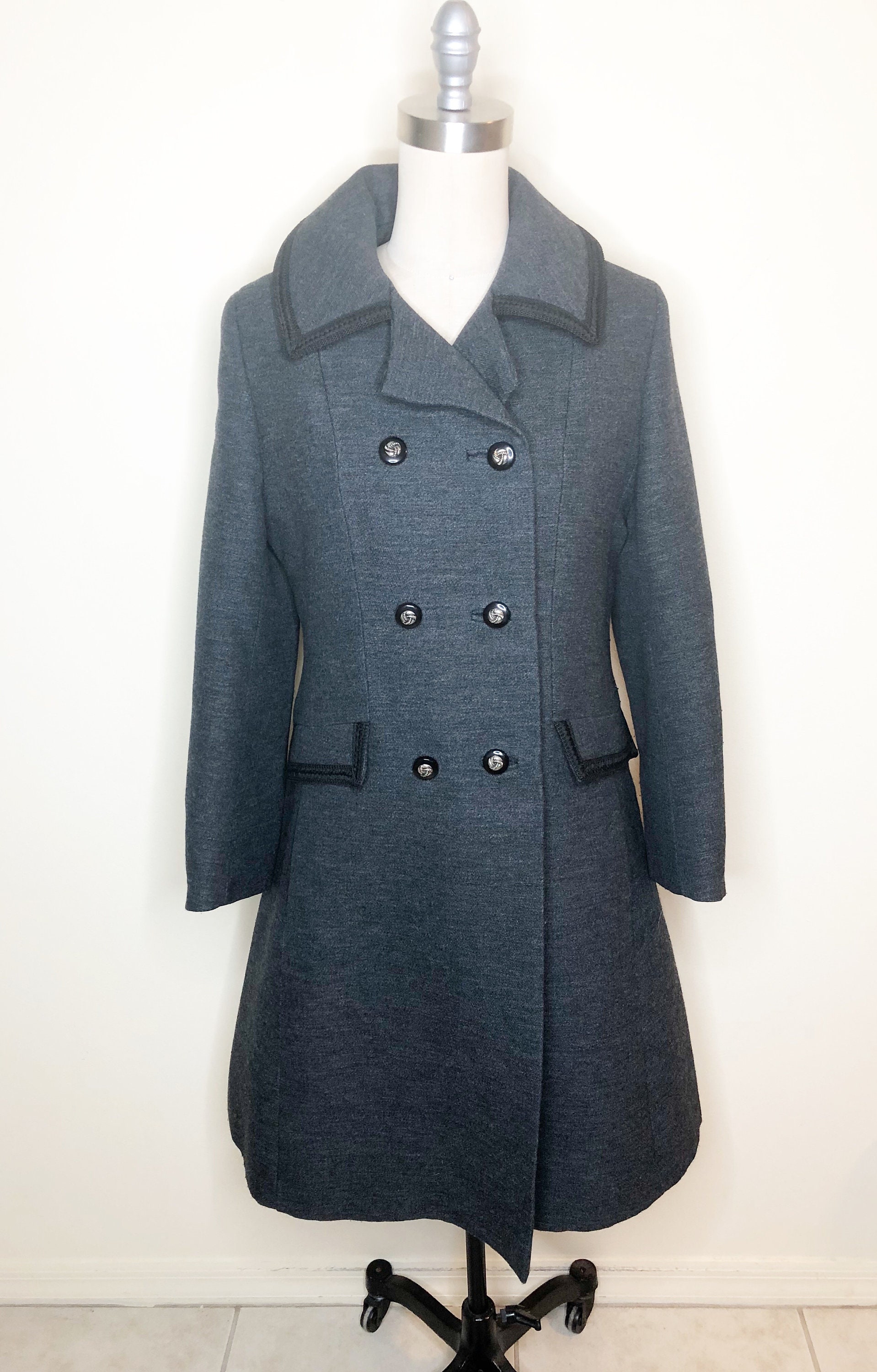 Penn Craft Wool Coat, Princess Line Coat, Double Breasted Coat - Etsy