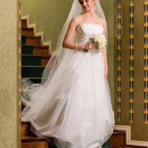 Ariana Classic Bridal Veil Chapel Length