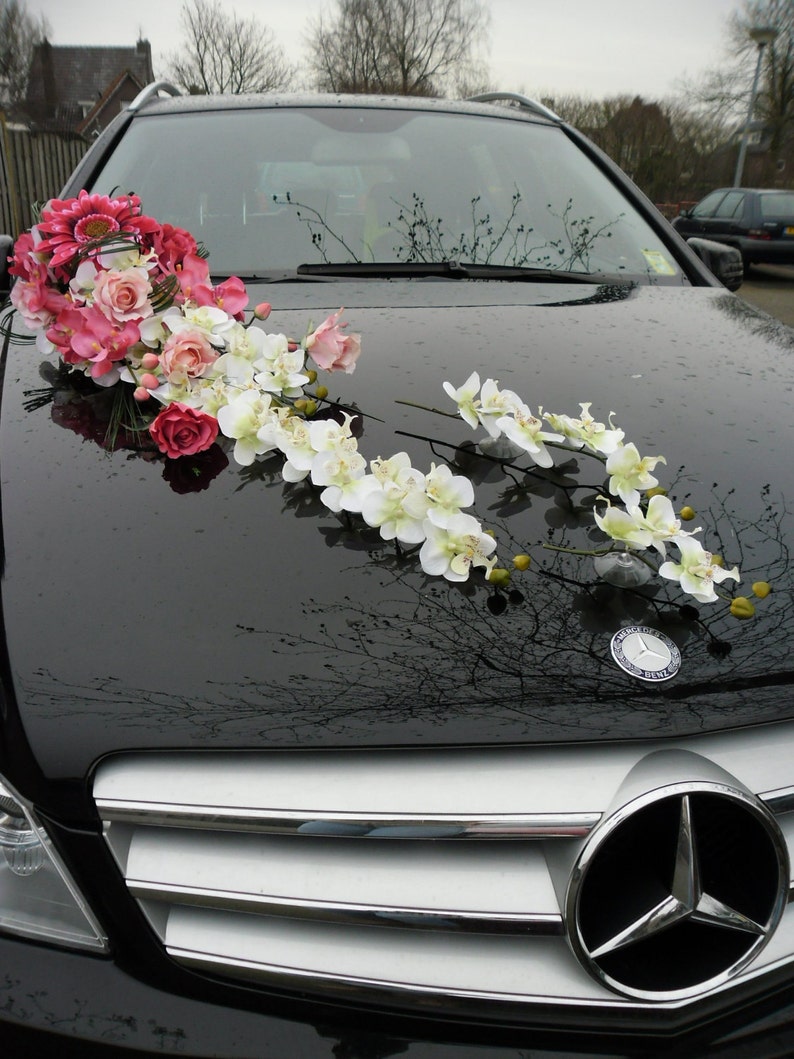 Long Floral Arrangement Decoration for Wedding Car Silk Etsy