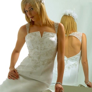 Gina Birdcage Bridal Veil & Headpiece Feathers Flowers of Fabric