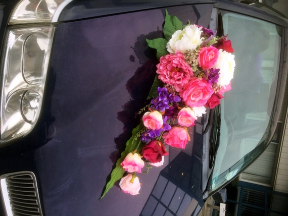 Wedding Car Decoration Long Cascading Bouquet of Silk Roses