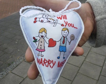 Will  You Marry Me Ring Pillow