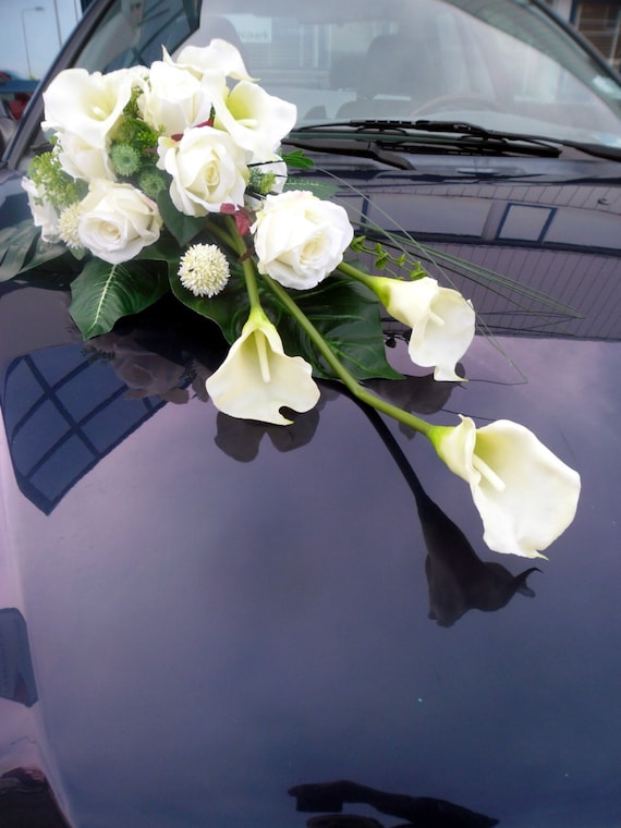 Wedding Prom Homecoming Car Decoration Long Cascading Bouquet of Silk Calla  Lilies Roses Never Wilting Flowers Engagement Gift Idea -  Israel