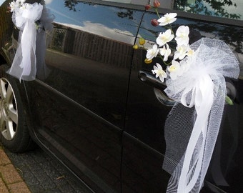 Wedding Car Decoration Cockades Of Orchids  Never Wilting Wedding Flowers Small Bouquets for Wedding Car Doors
