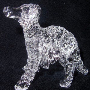 Borzoi Dog Crystal Glass Miniature Figurine