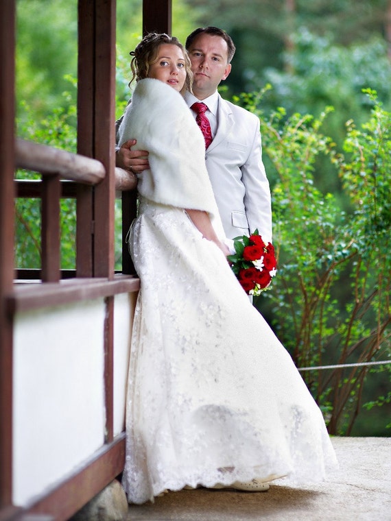 Scialle Donna In Pelliccia Sintetica - Per Cerimonie E Sposa | Elegante E Caldo - Foto 4
