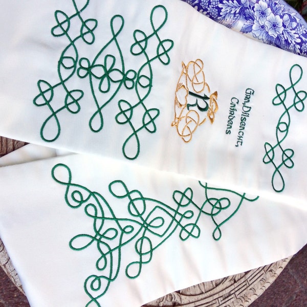 Celtic Knots & Claddagh Monogram Handfasting Cloth