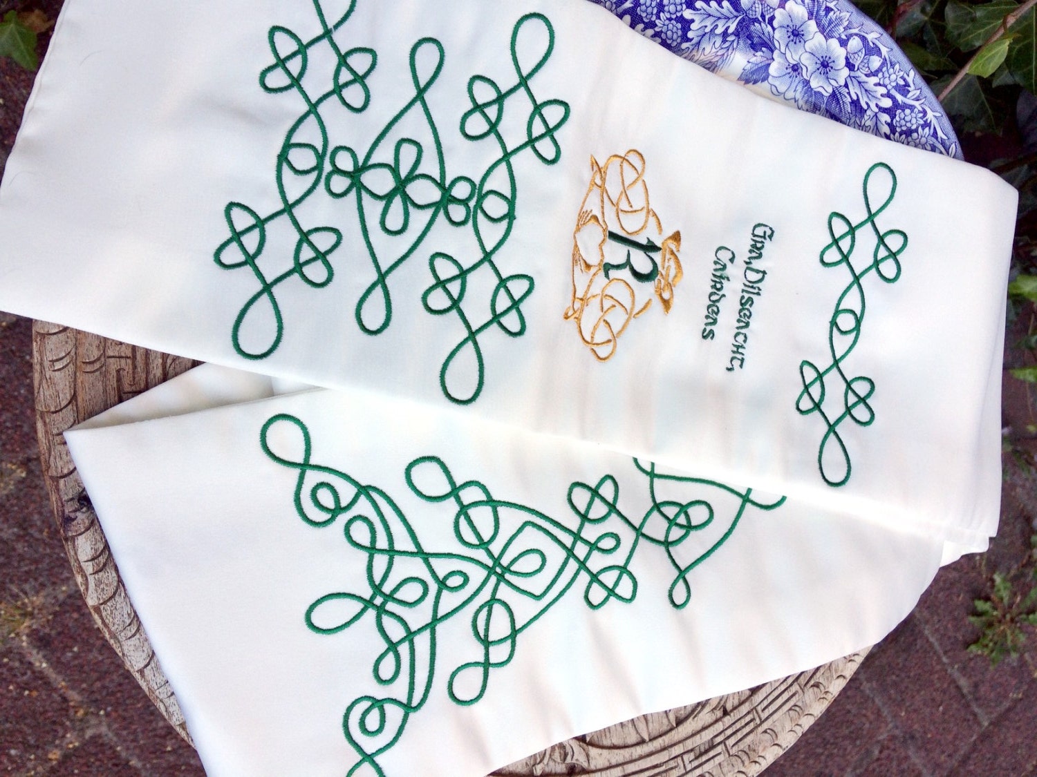 Celtic Knots u0026 Claddagh Monogram Handfasting Cloth - Etsy UK