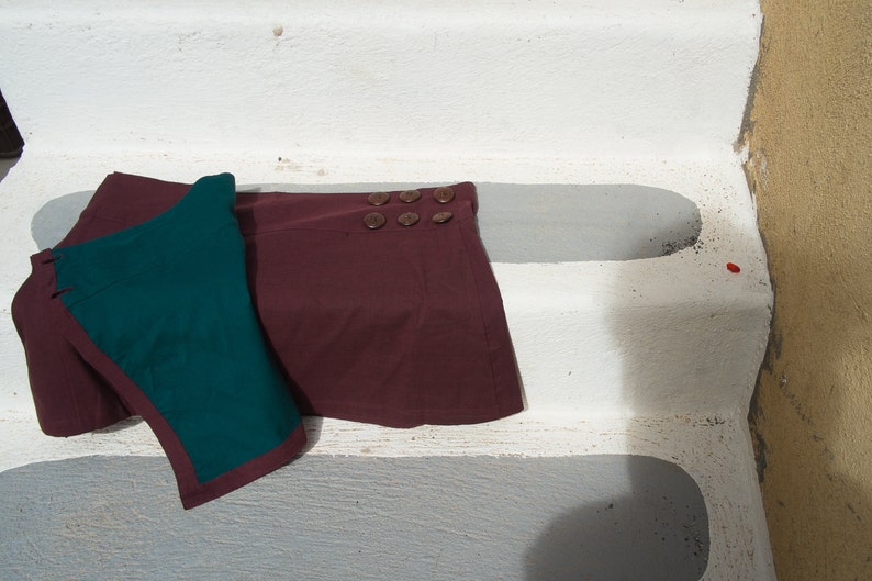 Wrap around mini skirtINDIA