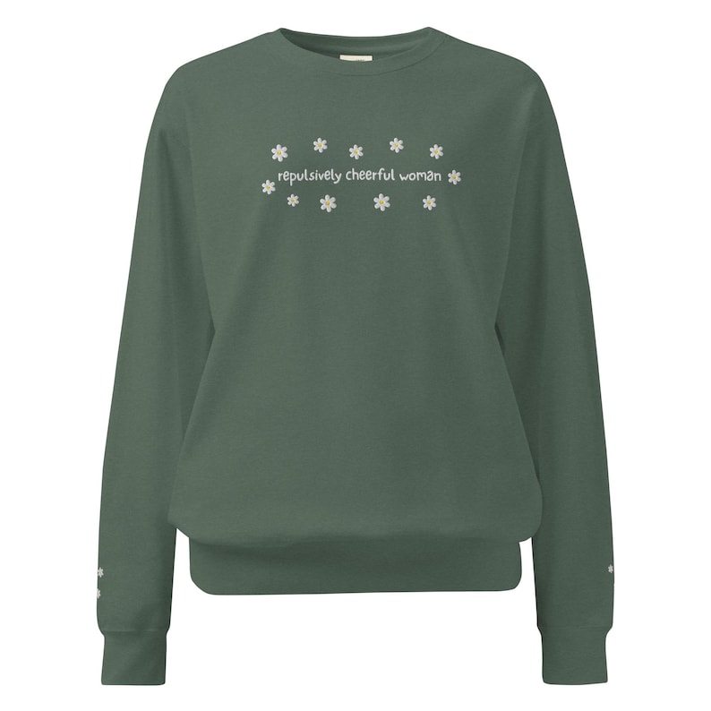 Repulsively Cheerful Woman Comfort Colors Sweatshirt | The Ashen Series | Road of Bones
