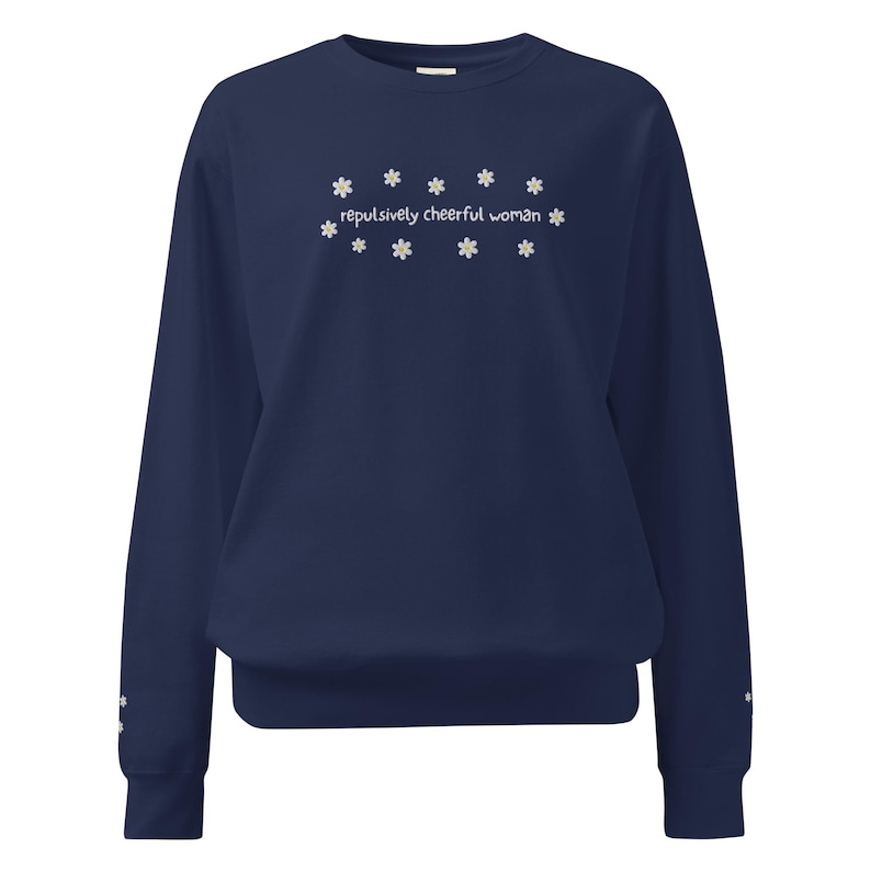 Repulsively Cheerful Woman Comfort Colors Sweatshirt | The Ashen Series | Road of Bones