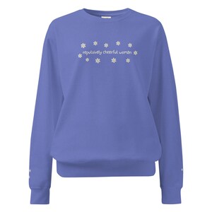 Repulsively Cheerful Woman Comfort Colors Sweatshirt | The Ashen Series | Road of Bones