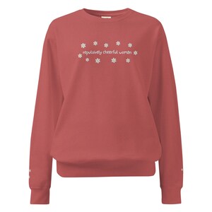 Repulsively Cheerful Woman Comfort Colors Sweatshirt | The Ashen Series | Road of Bones