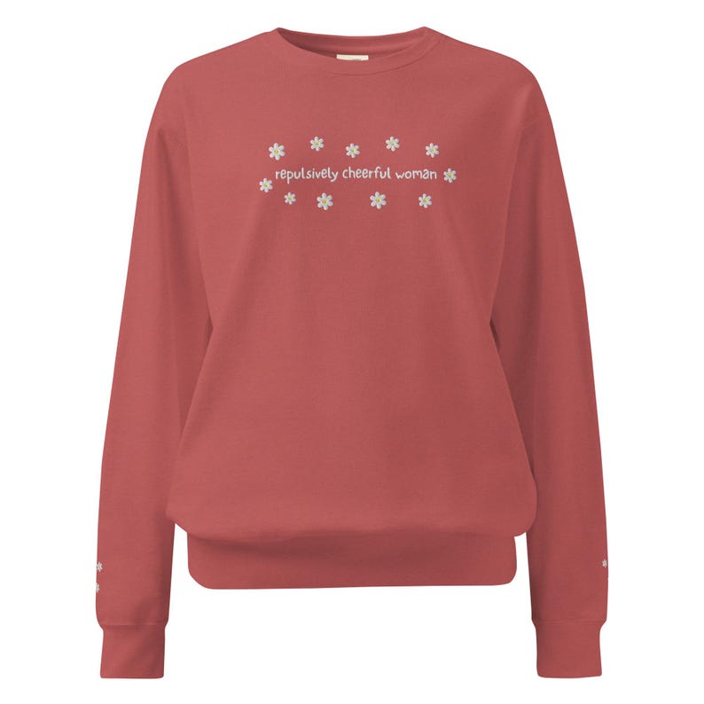 Repulsively Cheerful Woman Comfort Colors Sweatshirt | The Ashen Series | Road of Bones