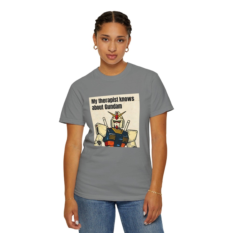 Mein Therapeut weiß über Gundam Bescheid T-shirt | Gundam T-Shirt Bild 12