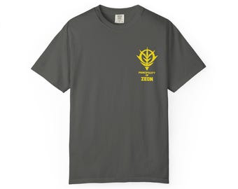 Zeon Emblem yellow logo T-shirt | Gundam anime tee