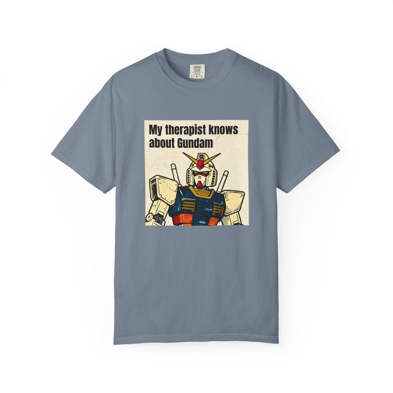 Mein Therapeut weiß über Gundam Bescheid T-shirt | Gundam T-Shirt Bild 3
