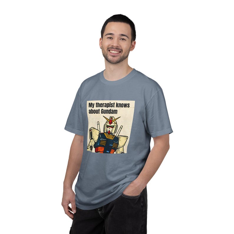 Mein Therapeut weiß über Gundam Bescheid T-shirt | Gundam T-Shirt Bild 7