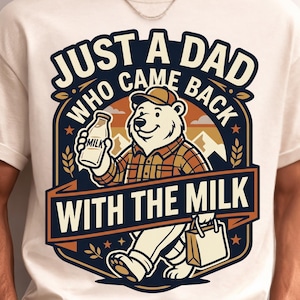 Rolig Bigfoot Papa PNG, Bara en pappa som kom tillbaka med mjölken, Vintage Sasquatch Meme, Fars dag-present, Legendarisk pappa, Digital nedladdning