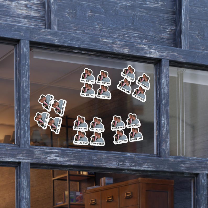 Pegatinas Trump Epstein You Did That (Tú lo hiciste) Hojas de pegatinas 16 pegatinas por hoja (5 cm) / Hasta 80 pegatinas en total / Pegatinas FD Anti-Trump imagen 3