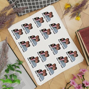 Pegatinas Trump Epstein You Did That (Tú lo hiciste) Hojas de pegatinas 16 pegatinas por hoja (5 cm) / Hasta 80 pegatinas en total / Pegatinas FD Anti-Trump imagen 5