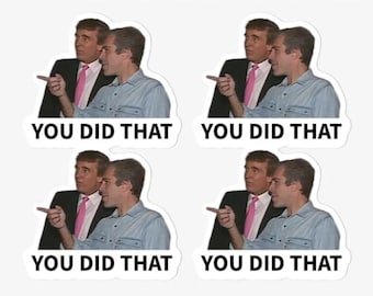 Trump Epstein You Did That Sticker Sheets 16 Stickers Per Sheet (2 inch) | Up To 80 Total Stickers | FD Anti-Trump Stickers