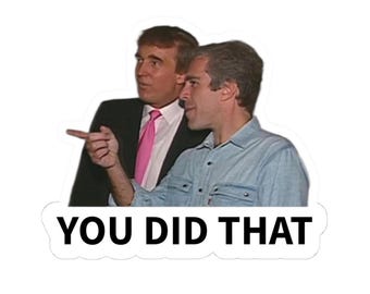 Trump Epstein You Did That Sticker | Anti-Trump Sticker