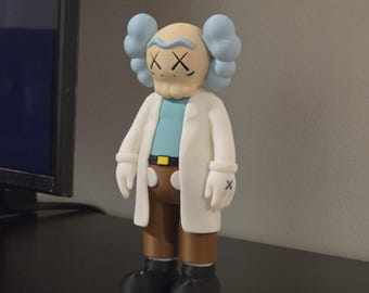 Modern 3D-Printed Sci-Fi Character Figurine - Unique Rick Inspired Artwork