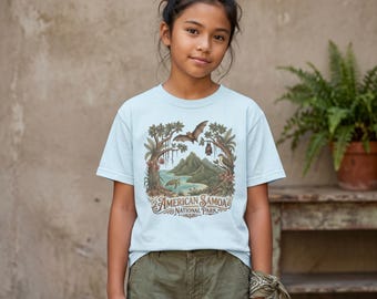 Camiseta infantil del Parque Nacional de Samoa Americana / Camiseta juvenil Wildlife Comfort Colors