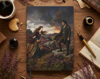 Heathcliff & Cathy | Wuthering Heights Gothic Romance Journal | Wraparound Matte Cover
