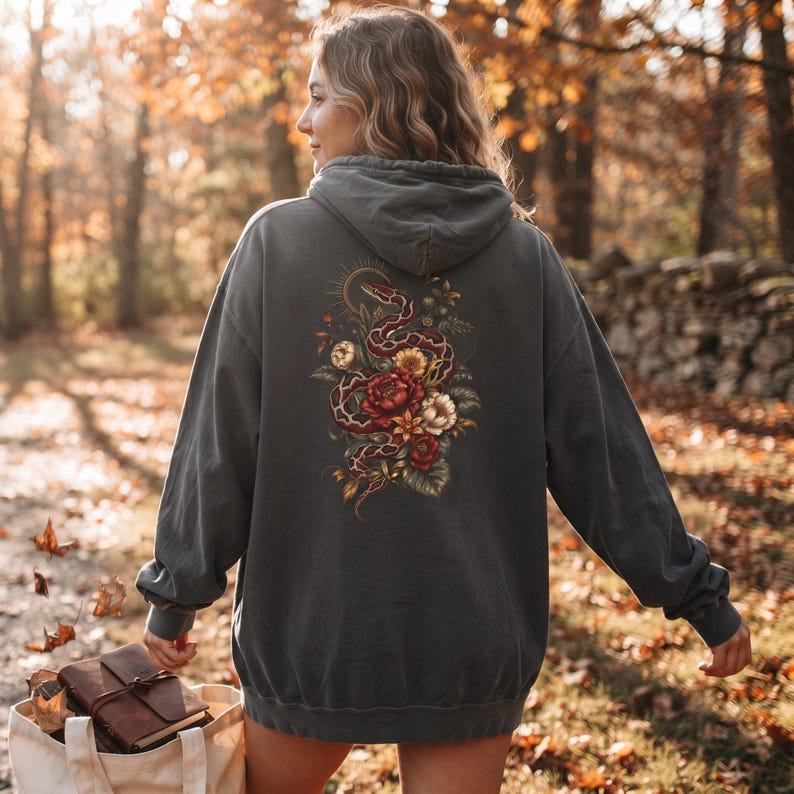 Blutpython-Hoodie | Halloween-Kreaturen-Hoodie 2026 in Komfortfarben Pepper