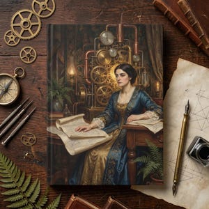 Der Programmierer | Steampunk Ingenieur gebundenes Tagebuch | Rundumbezug