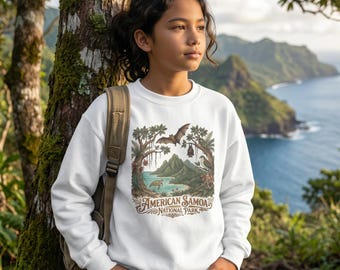 American Samoa National Park Kids Crewneck | Wildlife Kids Sweatshirt