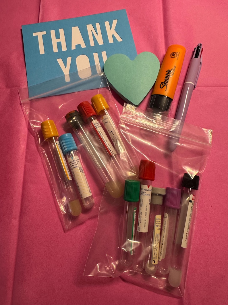 color-coded learning / simulation tubes/Phlebotomy Study Kit immagine 7