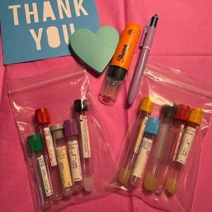 color-coded learning / simulation tubes/Phlebotomy Study Kit immagine 5