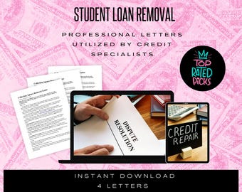 Modello di lettera di contestazione del prestito studentesco / riparazione del credito (download digitale)