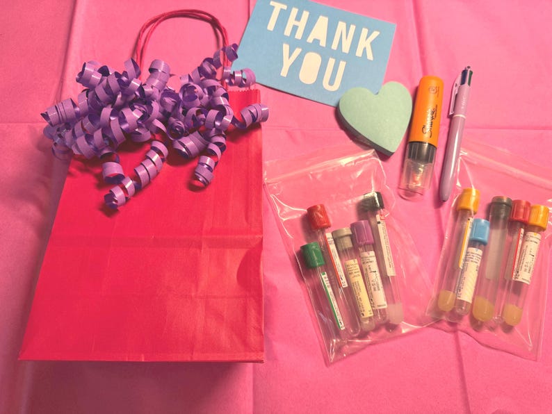 color-coded learning / simulation tubes/Phlebotomy Study Kit immagine 2