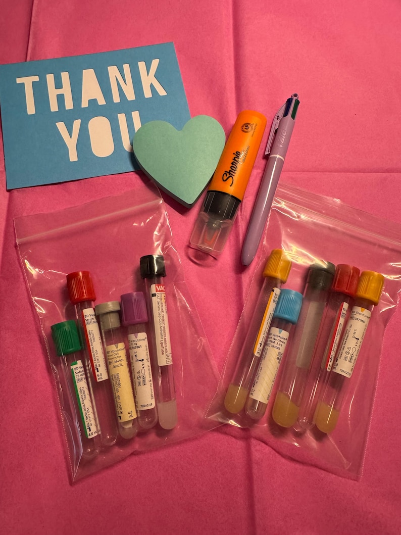 color-coded learning / simulation tubes/Phlebotomy Study Kit immagine 6