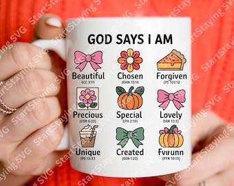 God Says I Am SVG, Christian Verses (Digital Download)