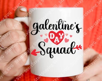Galentine's Day Squad T-Shirt, Tote Bag & Mug Set