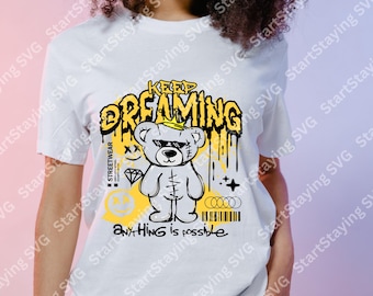 Keep Dreaming SVG | Motivational Cut File for T-Shirts, Mugs (Digital Download)