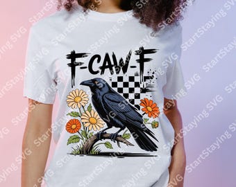 F-CAW-F Raven Graphic T-Shirt, Tote Bag & Mug Gift Set