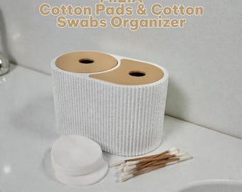 Baumwollpad & Wattestäbchen Spender – 3D Bad Organizer mit Deckel