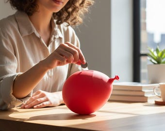 Ballon Spardose – Selbstbalancierende 3D-gedruckte Piggy Bank, witzige Münzbox & Deko für Kinder und Erwachsene