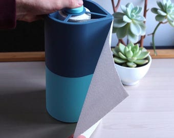 3D gedruckter Küchenrollenhalter mit Deckel | Moderner Paper Towel Holder, zweifarbiges Design, Küchen Organizer.