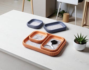 Catchall Tray Set – 3D Gedruckte Ablageschalen | Schlüssel- & Schmuckablage | Modernes Home-Office Accessoire | Geschenk für Männer / Frauen