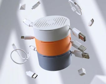 Magnetische kabeloproller – kabelorganizer voor USB-C/USB-A, voor op reis en thuis, maten S–L / set