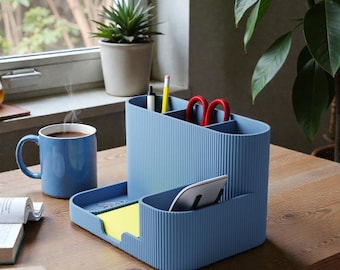 Organiseur de bureau modulaire imprimé en 3D – ensemble porte-stylos, couleurs au choix, pour bureau à domicile
