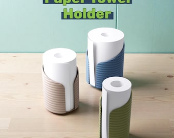 3D gedruckter Küchenrollenhalter modern | Paper Towel Holder, minimalistischer Küchenrollenständer, Skandi Küchen Deko, Größe S M L