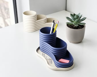 Three Tier Organizer – 3D‑gedruckter Wellen‑Organizer für Schreibtisch & Zuhause
